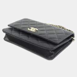 Pre Owned Chanel Black Leather Wallet