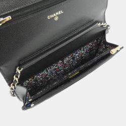 Pre Owned Chanel Black Leather Wallet