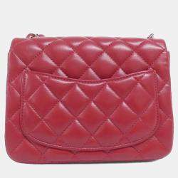 مملوكة مسبقًا Chanel Red Leather Shoulder Bag