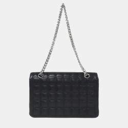 Pre Owned حقيبة كتف شانيل جلد أسود