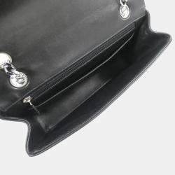 Pre Owned حقيبة كتف شانيل جلد أسود