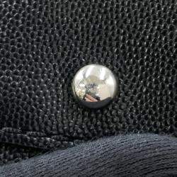 Pre Owned حقيبة شانيل بلاك جلد كافيار مرصعة بشعار كوكو كبيرة دوفيلي