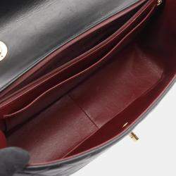 Pre Owned حقيبة كتف شانيل ديكا ماتيلاسي ٣٤ جلد خروف أسود