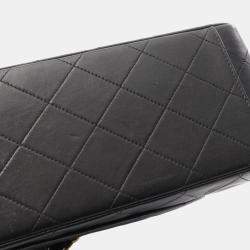 Pre Owned حقيبة كتف شانيل ديكا ماتيلاسي ٣٤ جلد خروف أسود