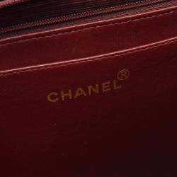 Pre Owned حقيبة كتف شانيل ديكا ماتيلاسي ٣٤ جلد خروف أسود