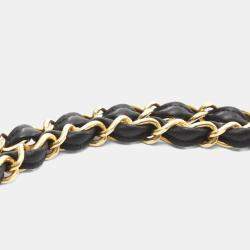 Pre Owned حقيبة كتف شانيل ديكا ماتيلاسي ٣٤ جلد خروف أسود