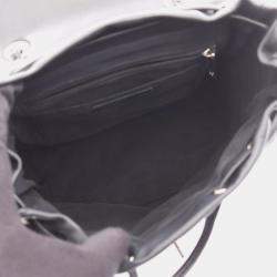 Pre Owned حقيبة ظهر شانيل شيفرون بخياطة على شكل حرف V من جلد الحمل أسود