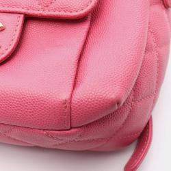 مملوكة مسبقًا حقيبة ظهر شانيل ماتيلس جلد عجل محبب زهري