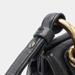 Pre Owned حقيبة كتف شانيل ماتلاس كو كو مارك سلسلة شنطة يد جلد كافيار أسود