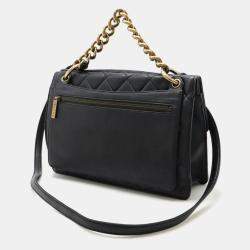 Pre Owned حقيبة كتف شانيل ماتلاس كو كو مارك سلسلة شنطة يد جلد كافيار أسود