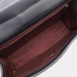 Pre Owned حقيبة كتف شانيل ماتلاس كو كو مارك سلسلة شنطة يد جلد كافيار أسود