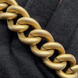 Pre Owned حقيبة كتف سلسلة شانيل بوي صغيرة جلد مع علامة كوكو خط أسود