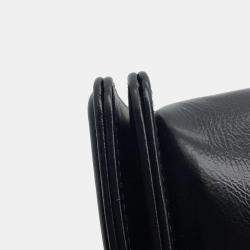 Pre Owned حقيبة كتف سلسلة شانيل بوي صغيرة جلد مع علامة كوكو خط أسود