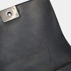 Pre Owned Chanel Chain Shoulder Bag With Coco Mark And Matelasse Design Boy Lambskin