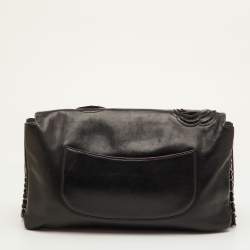 مملوكة مسبقًا حقيبة يد شانيل ماكسي كلاسيكي جلد مبطن حمراء 3