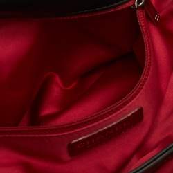 مملوكة مسبقًا حقيبة يد شانيل ماكسي كلاسيكي جلد مبطن حمراء 3