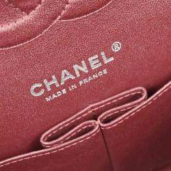 مملوكة مسبقًا حقيبة كتف شانيل كلاسيكية قلاب مزدوج سوداء جلد عجل متوسطة