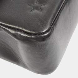 Pre Owned Chanel Black Lambskin Medium Classic Single Flap Shoulder Bag