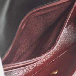 Pre Owned Chanel Black Lambskin Medium Classic Single Flap Shoulder Bag