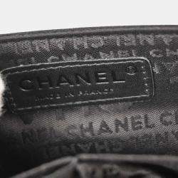 Pre Owned Chanel Black Satin Handbag