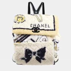 مملوكة مسبقًا Chanel Terry Cloth Backpack Pile `94 Collection