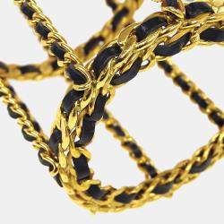 مملوكة مسبقًا Chanel Gold Black Bottle Holder Shoulder Bag 94A