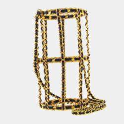 مملوكة مسبقًا Chanel Gold Black Bottle Holder Shoulder Bag 94A