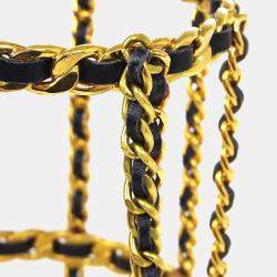 مملوكة مسبقًا Chanel Gold Black Bottle Holder Shoulder Bag 94A