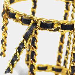 مملوكة مسبقًا Chanel Gold Black Bottle Holder Shoulder Bag 94A