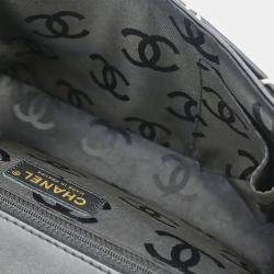 Pre Owned حقيبة شانيل سوداء جلد عجل خياطة جامحة