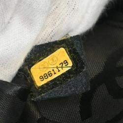 Pre Owned حقيبة شانيل سوداء جلد عجل خياطة جامحة