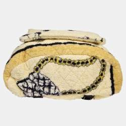 مملوكة مسبقًا حقيبة ظهر شانيل قماش تيري أبيض `94 كوليكشن