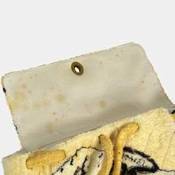 مملوكة مسبقًا حقيبة ظهر شانيل قماش تيري أبيض `94 كوليكشن