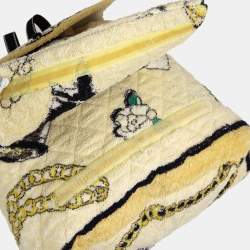 مملوكة مسبقًا حقيبة ظهر شانيل قماش تيري أبيض `94 كوليكشن