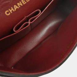 مملوكة مسبقًا حقيبة كتف شانيل كلاسيك مزدوجة صغيرة جلد حمل أسود