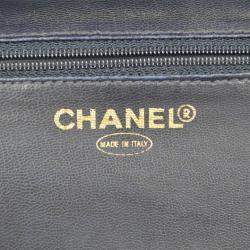 Pre Owned Chanel Blue Denim Timeless Lunch Box Vanity 24 2way Handbag