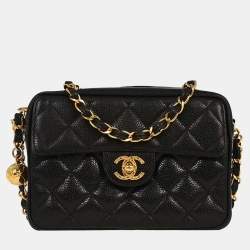مملوكة مسبقًا Chanel Black Calfskin Camera Bag Mini