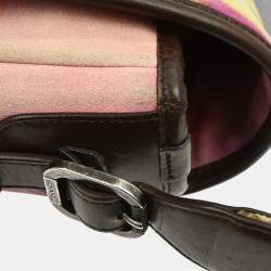 Pre Owned Chanel Flap Yellow Suede Shoulder Bag