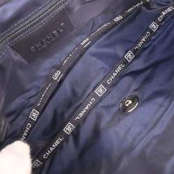 Pre Owned حقيبة كتف شانيل رياضية شبكة كحلية