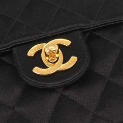 مملوكة مسبقًا Chanel Classic Square Mini Black Satin Shoulder Bag