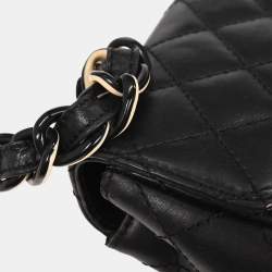 مملوكة مسبقًا Chanel Black Lambskin Shoulder Bag