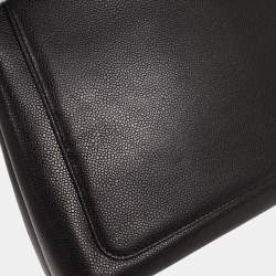 مملوكة مسبقًا حقيبة شانيل بمقبض علوي من جلد العجل باللون الأسود