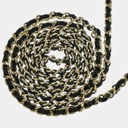 Pre Owned Chanel Black Lambskin Choco Bar Shoulder Bag Pochette