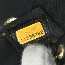 Pre Owned Chanel Black Lambskin Choco Bar Shoulder Bag Pochette