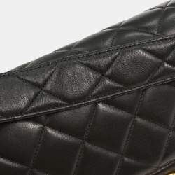Pre Owned Chanel Black Lambskin Double Sided Handbag