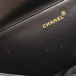 Pre Owned Chanel Black Lambskin Double Sided Handbag