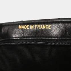 Pre Owned Chanel Black Lambskin Double Sided Handbag