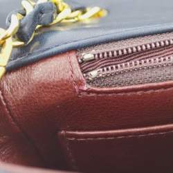 مملوكة مسبقًا Chanel Full Flap Navy Lambskin Leather Shoulder Bag