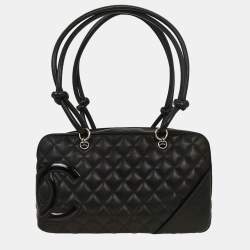 مملوكة مسبقًا Chanel Black Calfskin Cambon Ligne Bowling Bag