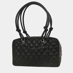 مملوكة مسبقًا Chanel Black Calfskin Cambon Ligne Bowling Bag